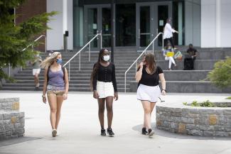 Students walking to class