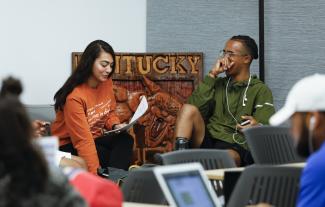 Students laughing