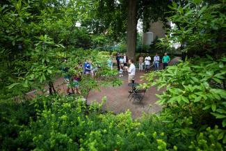 Tour group at Maxwell Place