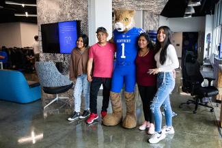 Family with Wildcat at Cornerstone