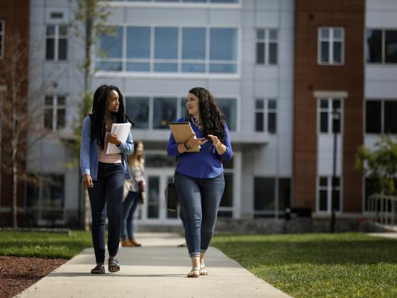 students walking