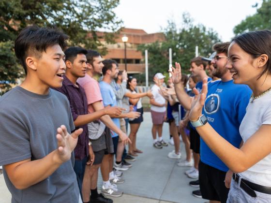 Students at K Week welcome event